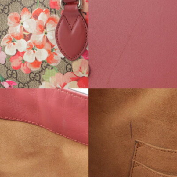 Gucci GG Blooms Flower Floral Handbag Beige Pink - Picture 9 of 10